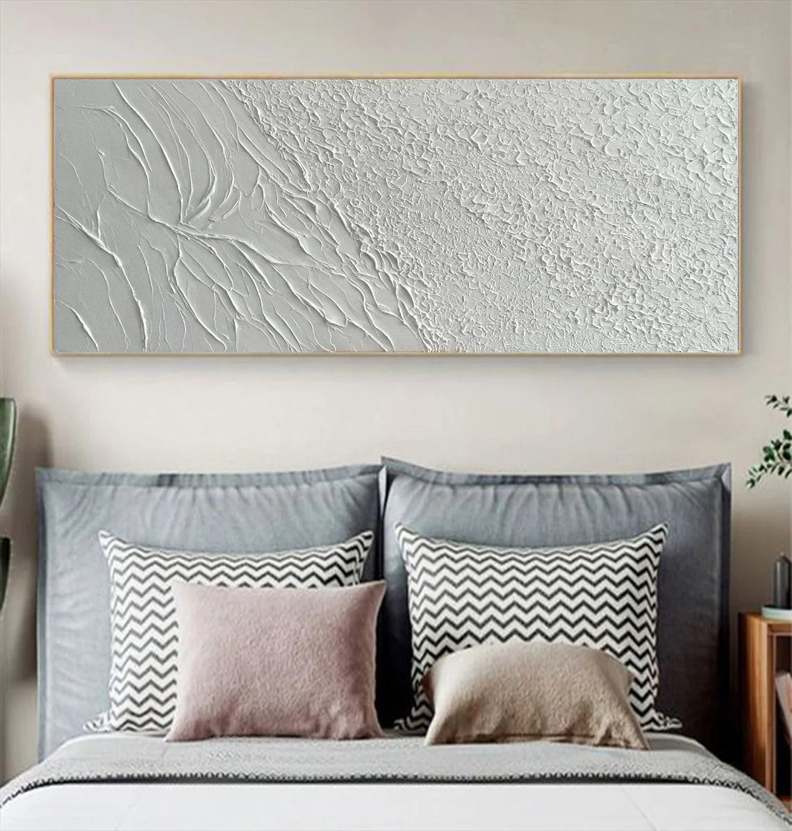 Multicolor Cracked Horizon-Modern Interior Minimalist Texture Abstract Wall Art - Artwallpainting