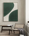 Multicolor Curved Harmony Minimalist Textured Abstract Art - Artwallpainting