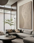 Multicolor Curved Lines Neutral Canvas - Artwallpainting