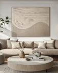 Multicolor Curved Lines Neutral Canvas - Artwallpainting