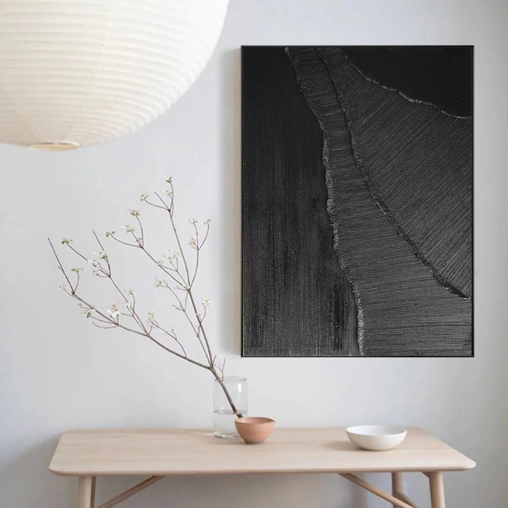 Multicolor Dark Rift Abstract Textured Canvas - Artwallpainting
