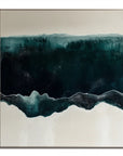 Multicolor Deep Teal And Cream Waves - Ocean Abstract Art - Artwallpainting