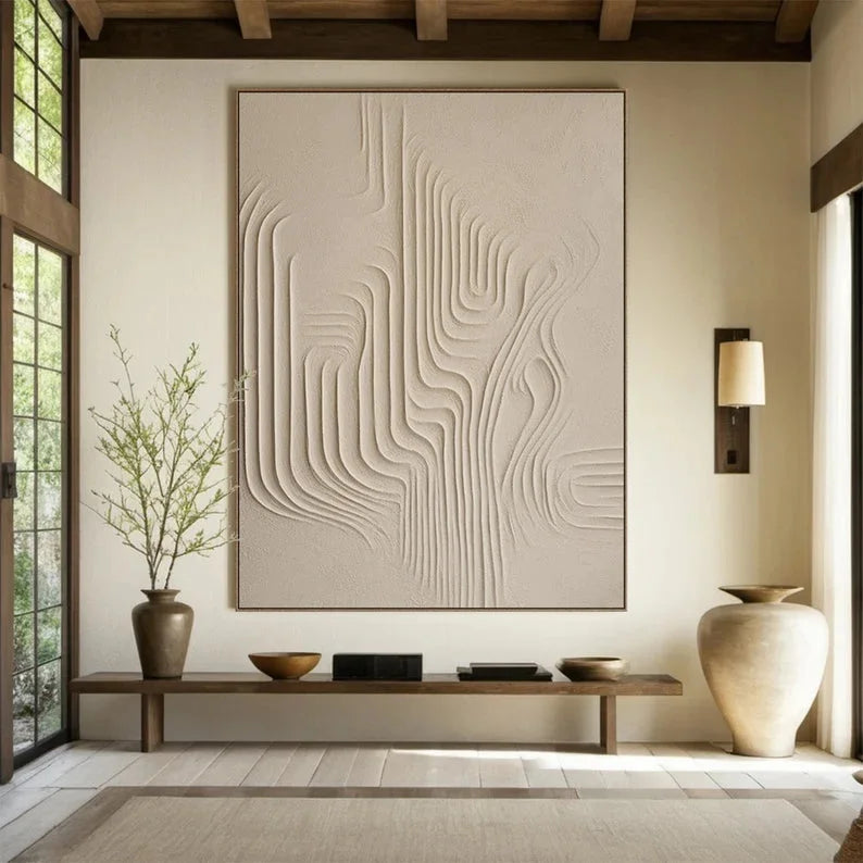 Multicolor Desert Flow Textured Canvas - Artwallpainting