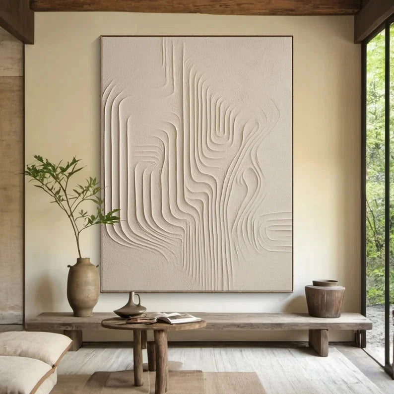 Multicolor Desert Flow Textured Canvas - Artwallpainting
