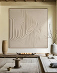 Multicolor Desert Flow Textured Canvas - Artwallpainting