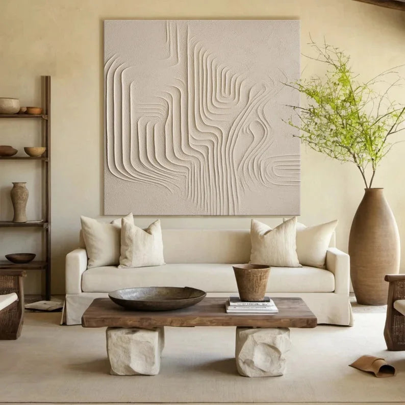 Multicolor Desert Flow Textured Canvas - Artwallpainting