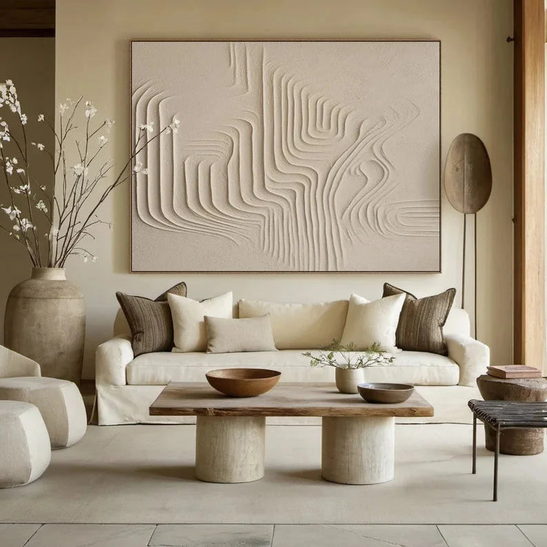 Multicolor Desert Flow Textured Canvas - Artwallpainting