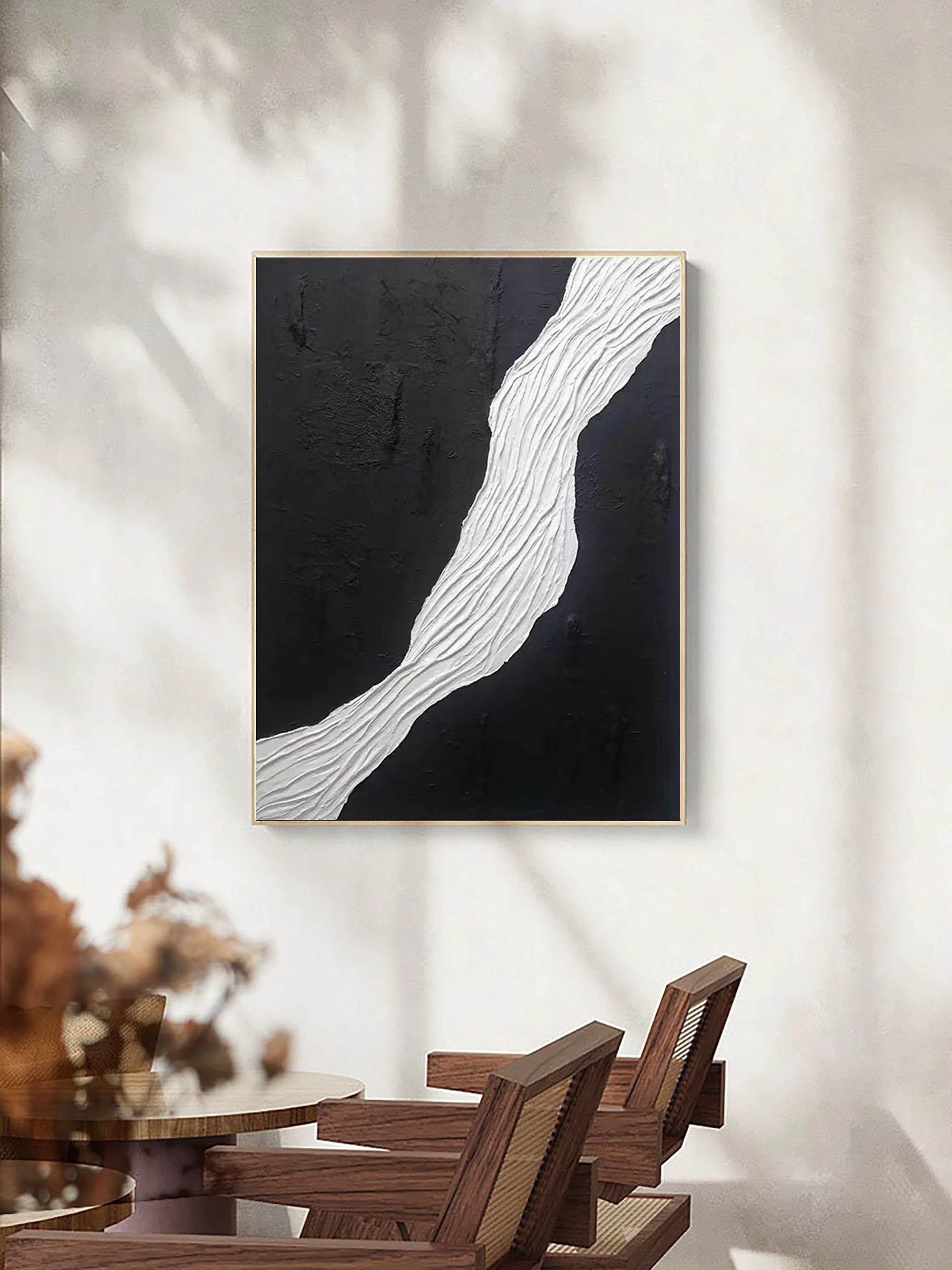 Multicolor Divided Harmony Textured Canvas - Artwallpainting