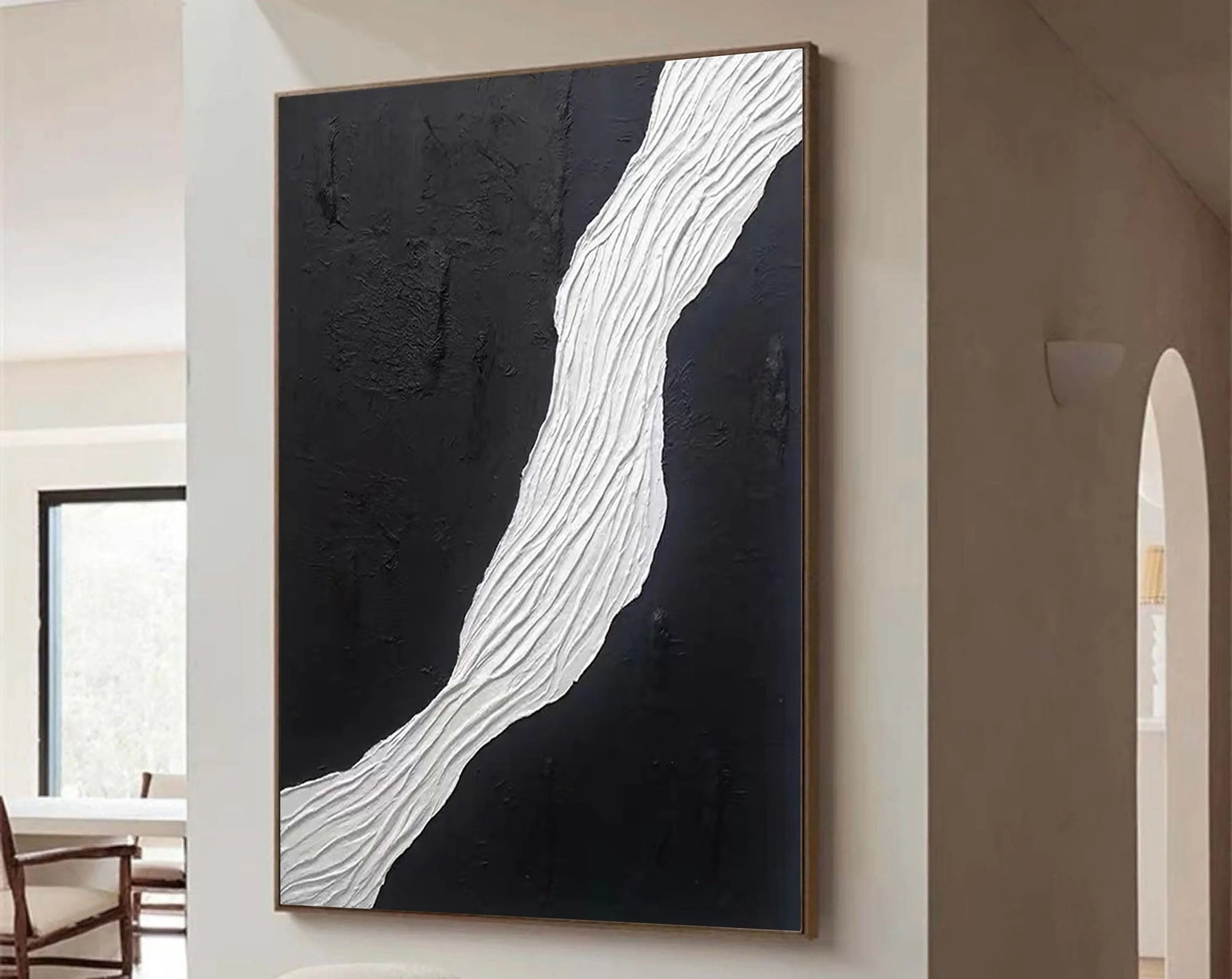 Multicolor Divided Harmony Textured Canvas - Artwallpainting