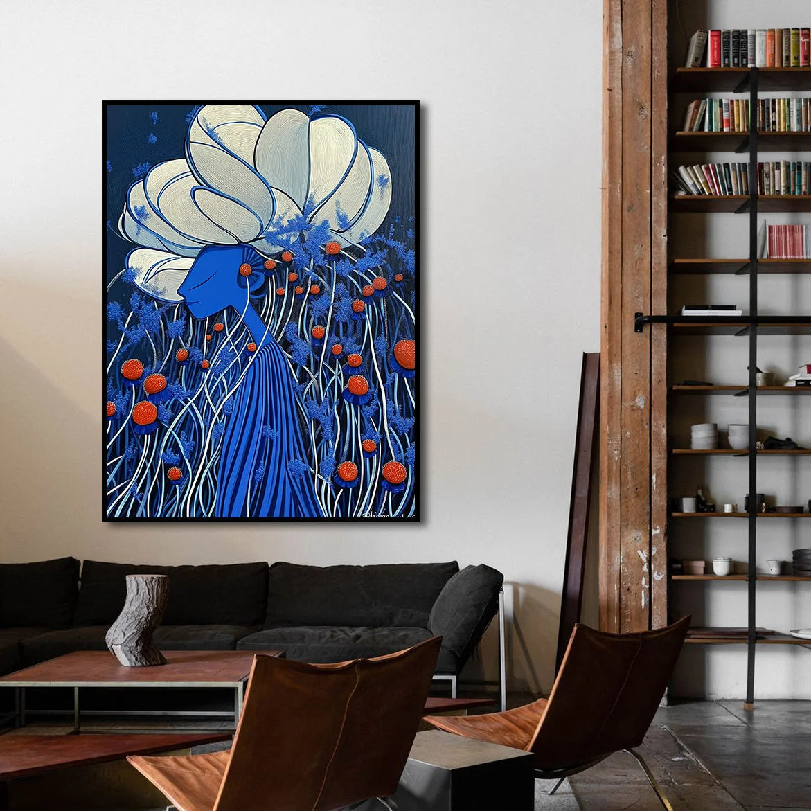 Multicolor Dream In Bloom-Surrealist Abstract Floral Texture Oil Painting Wall Art - Artwallpainting