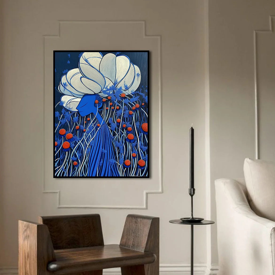 Multicolor Dream In Bloom-Surrealist Abstract Floral Texture Oil Painting Wall Art - Artwallpainting