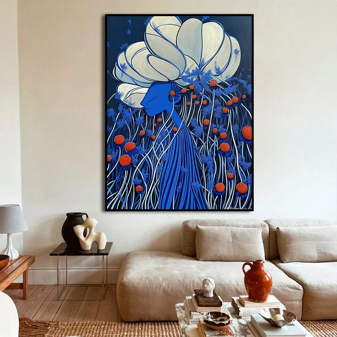 Multicolor Dream In Bloom-Surrealist Abstract Floral Texture Oil Painting Wall Art - Artwallpainting