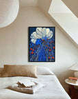 Multicolor Dream In Bloom-Surrealist Abstract Floral Texture Oil Painting Wall Art - Artwallpainting