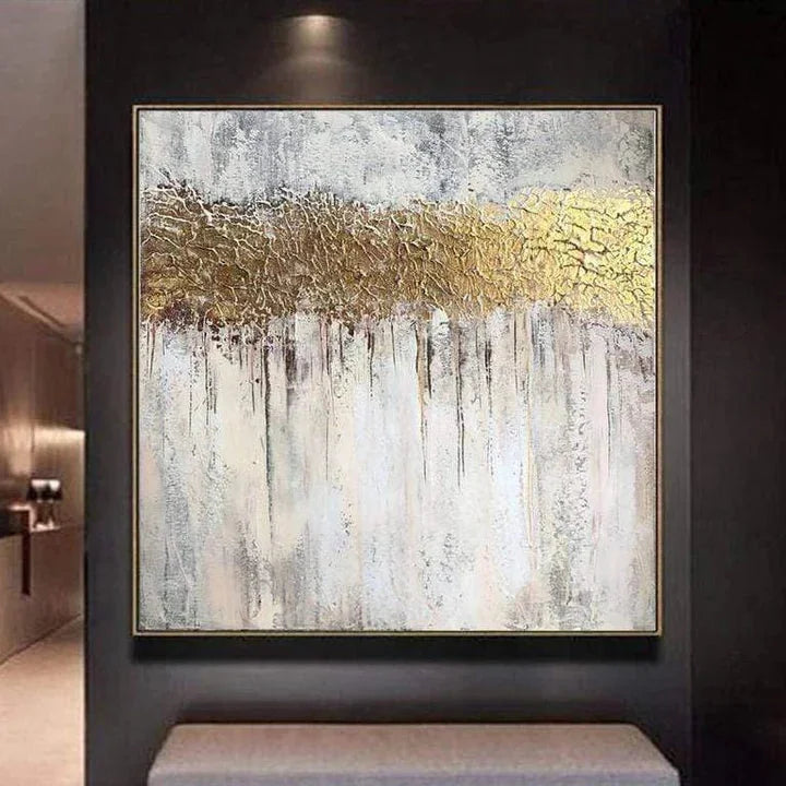 Multicolor Dream-Modern Three-Dimensional Gold-Plated Waterfall Texture Oil Painting Wall Art - Artwallpainting