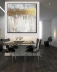 Multicolor Dream-Modern Three-Dimensional Gold-Plated Waterfall Texture Oil Painting Wall Art - Artwallpainting