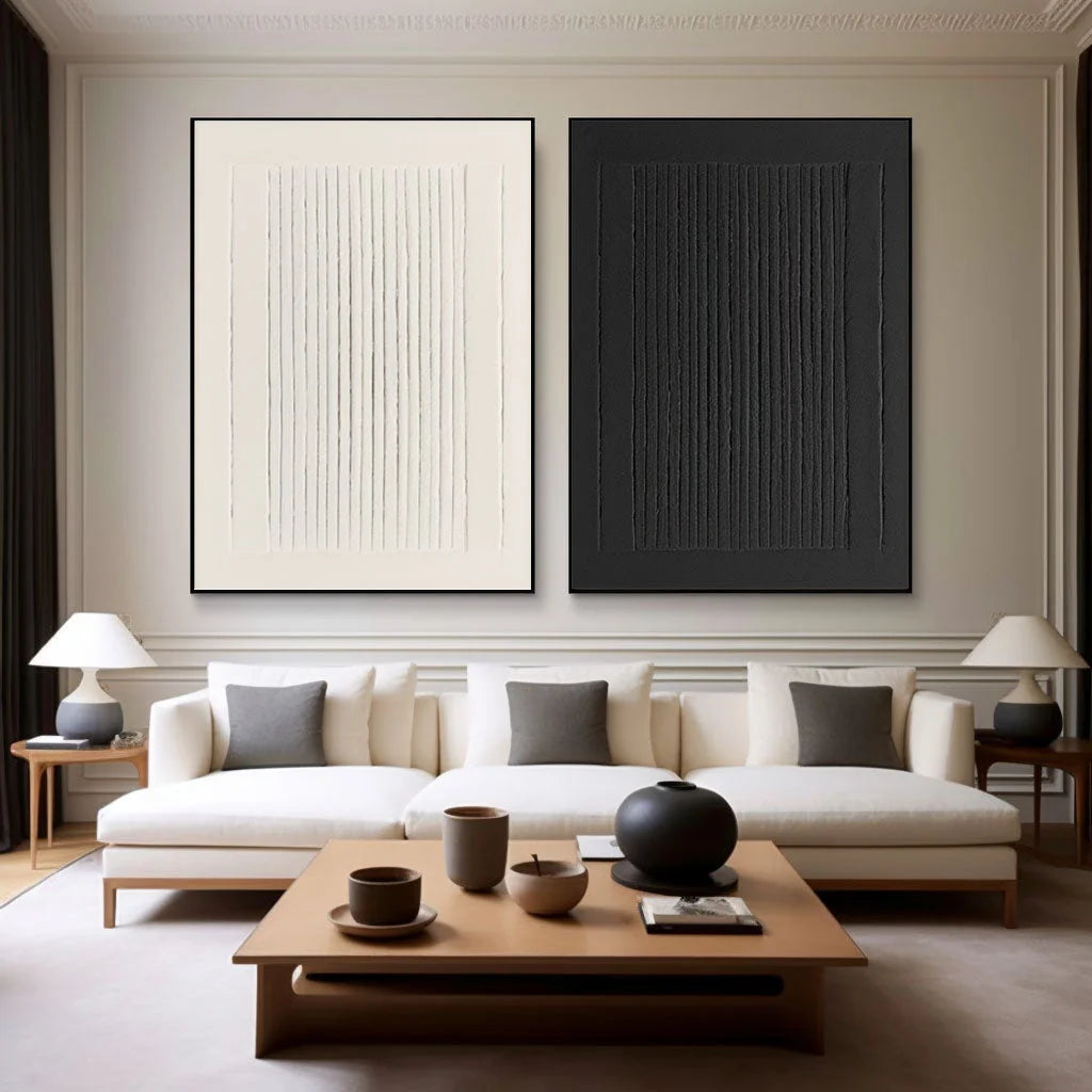 Multicolor Dual Symmetry Canvas Painting For Home Decoration Set Of 2 - Artwallpainting