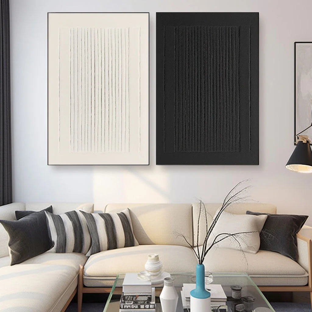 Multicolor Dual Symmetry Canvas Painting For Home Decoration Set Of 2 - Artwallpainting