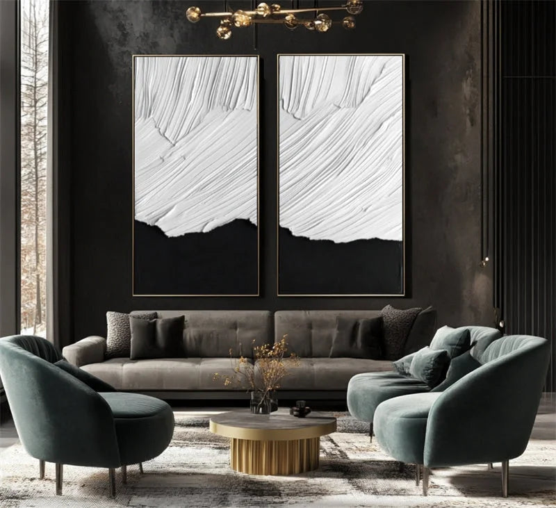 Multicolor Duality In Textured Harmony - Artwallpainting