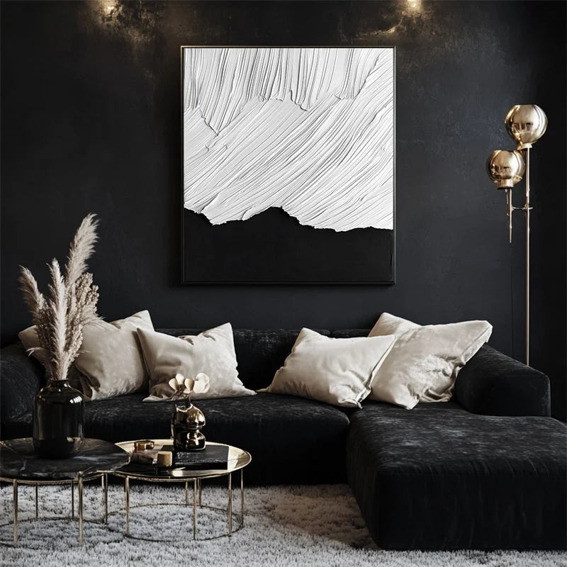 Multicolor Dynamic Contrast Textured Waves - Artwallpainting
