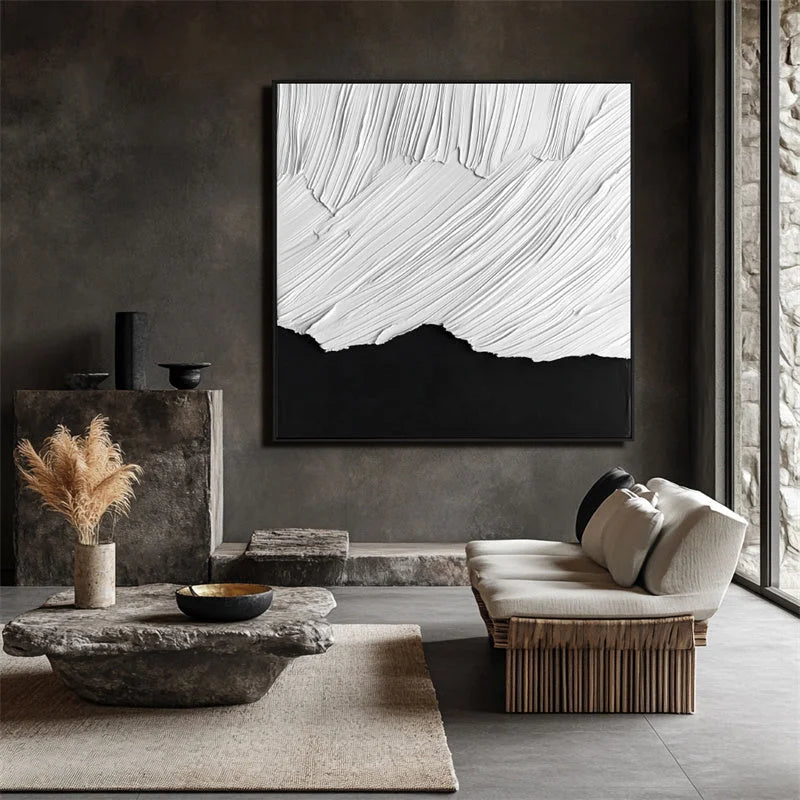 Multicolor Dynamic Contrast Textured Waves - Artwallpainting