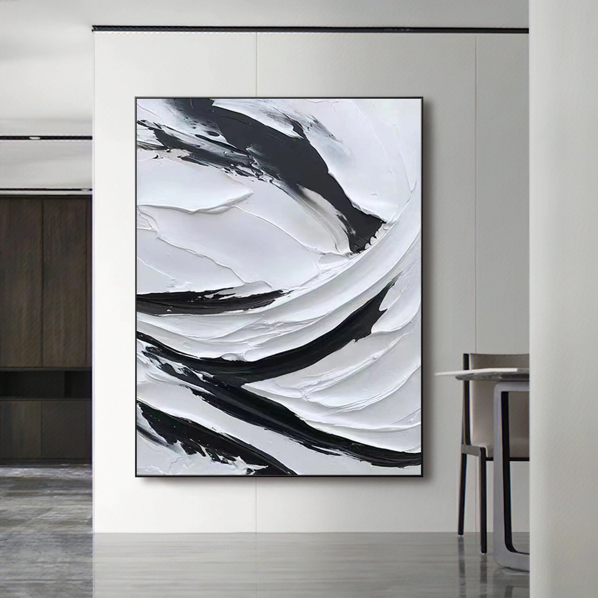 Multicolor Dynamic Flow Textured Abstract Canvas Art - Artwallpainting