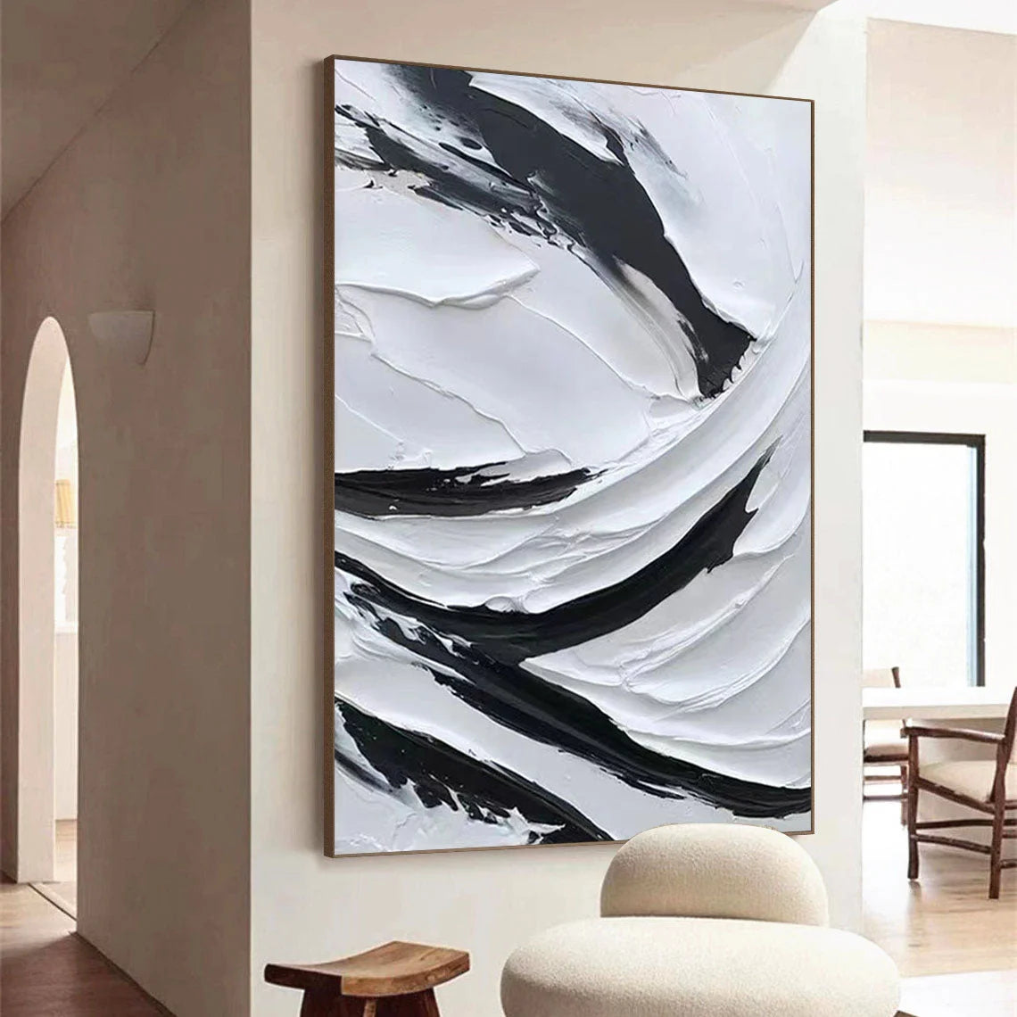 Multicolor Dynamic Flow Textured Abstract Canvas Art - Artwallpainting