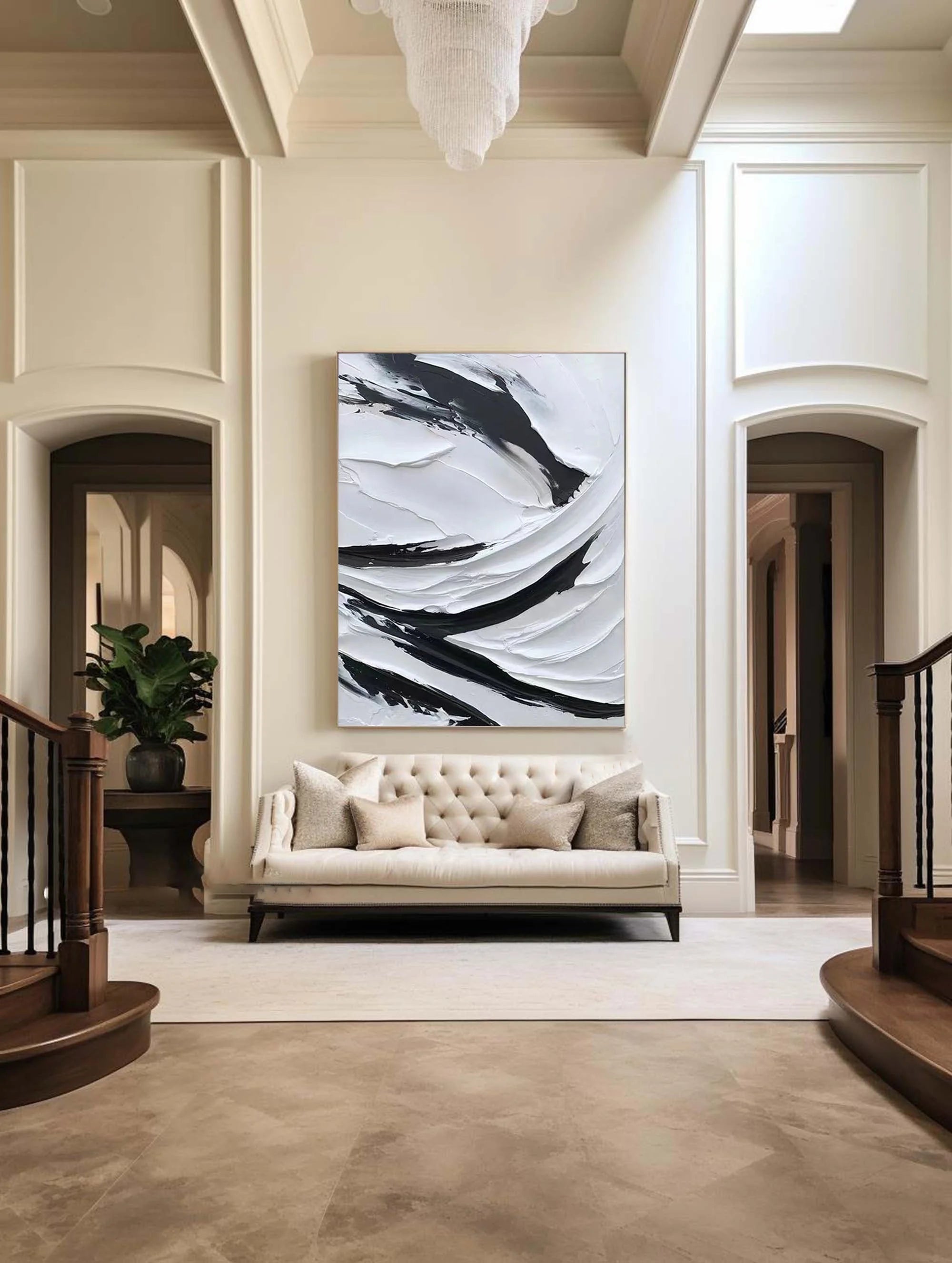 Multicolor Dynamic Flow Textured Abstract Canvas Art - Artwallpainting