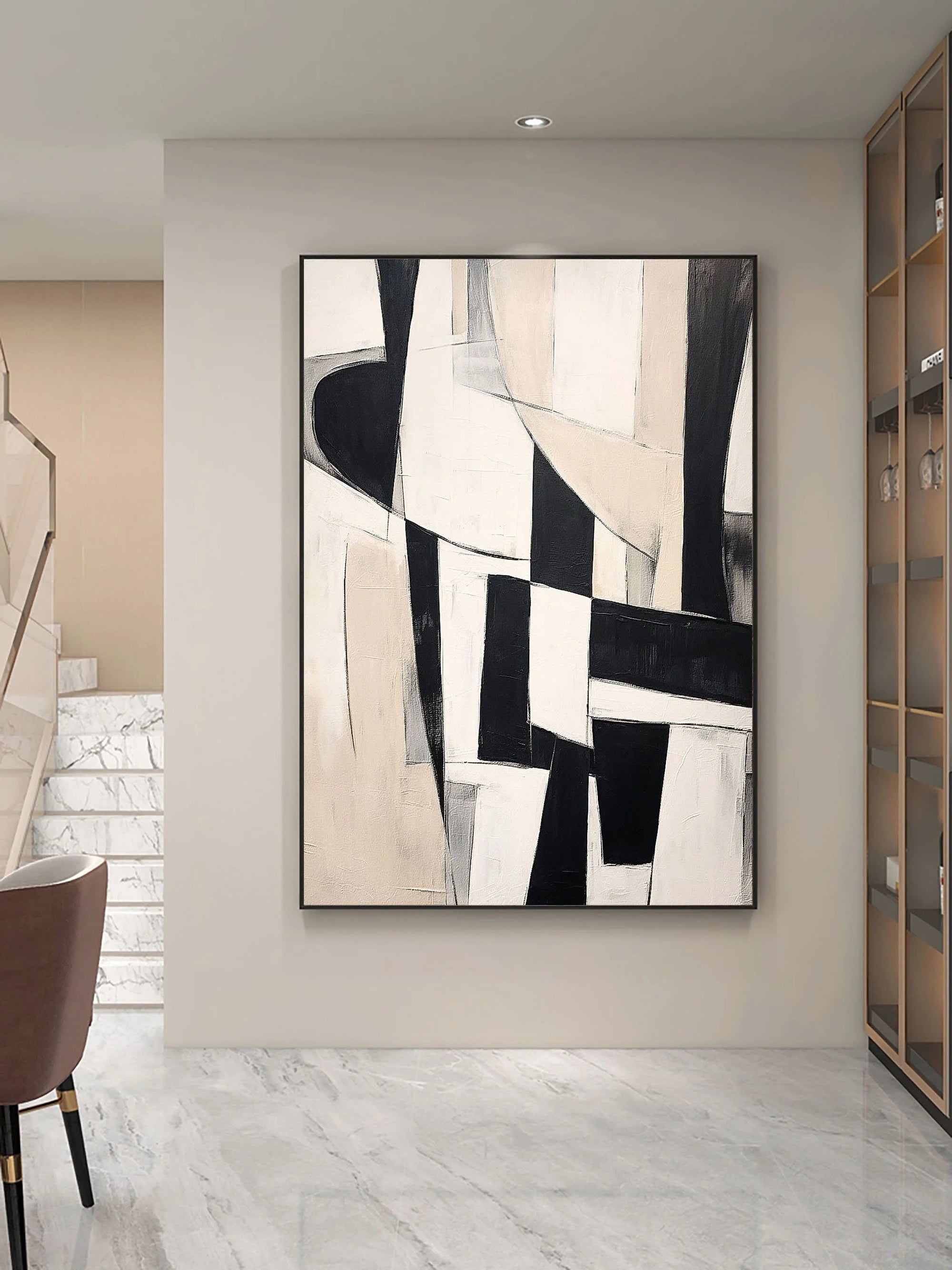 Multicolor Dynamic Layers Abstract Geometric Art - Artwallpainting