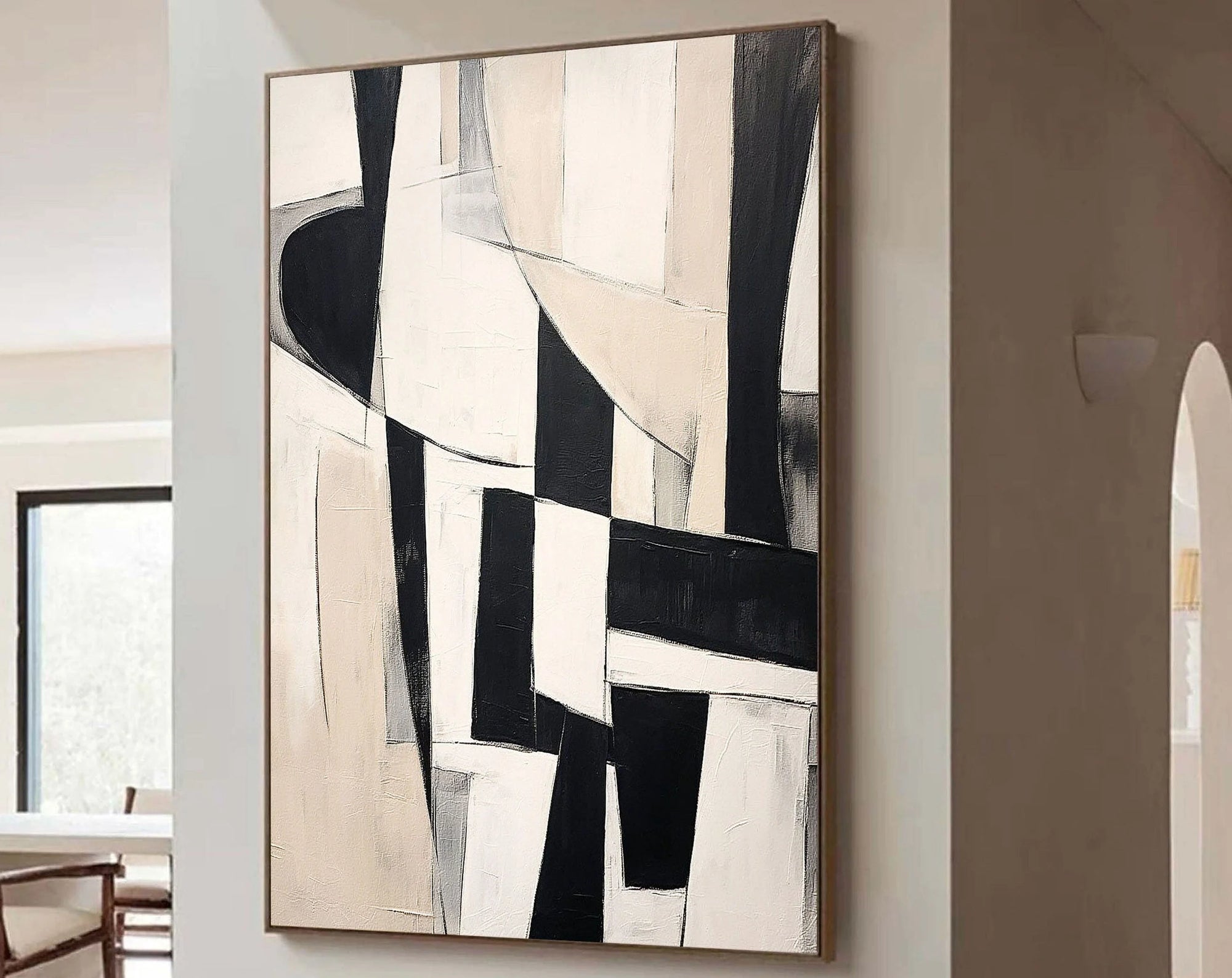 Multicolor Dynamic Layers Abstract Geometric Art - Artwallpainting