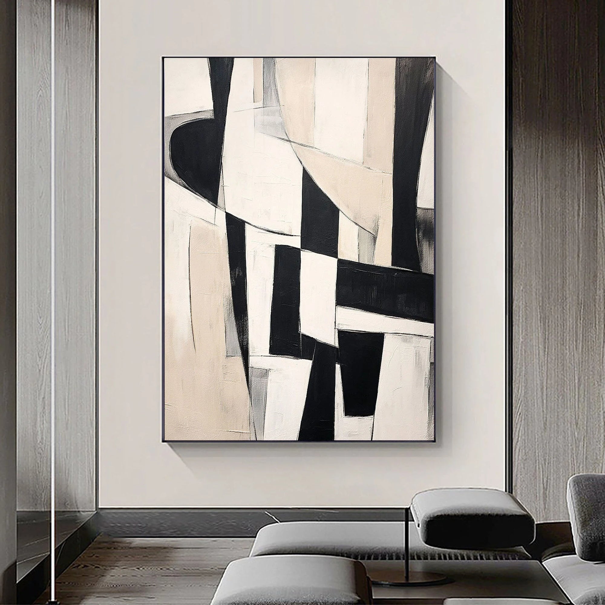 Multicolor Dynamic Layers Abstract Geometric Art - Artwallpainting