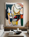 Multicolor Dynamic Rhythm - Modern Abstract Line And Color Block Oil Painting - Artwallpainting