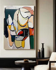 Multicolor Dynamic Rhythm - Modern Abstract Line And Color Block Oil Painting - Artwallpainting
