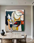 Multicolor Dynamic Rhythm - Modern Abstract Line And Color Block Oil Painting - Artwallpainting