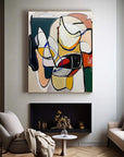 Multicolor Dynamic Rhythm - Modern Abstract Line And Color Block Oil Painting - Artwallpainting