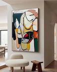 Multicolor Dynamic Rhythm - Modern Abstract Line And Color Block Oil Painting - Artwallpainting