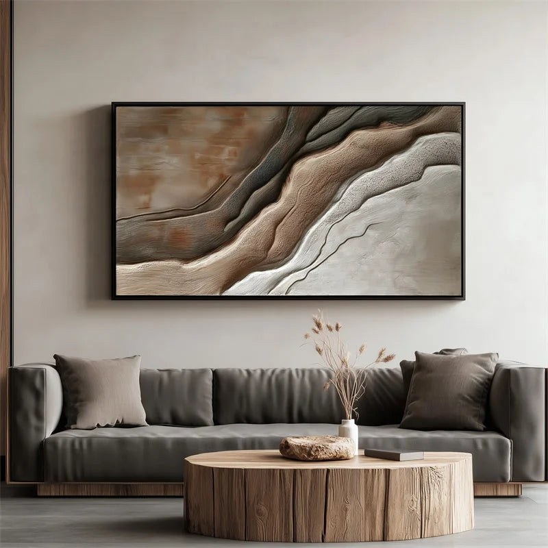 Multicolor Earth Layers Textured Depth - Artwallpainting