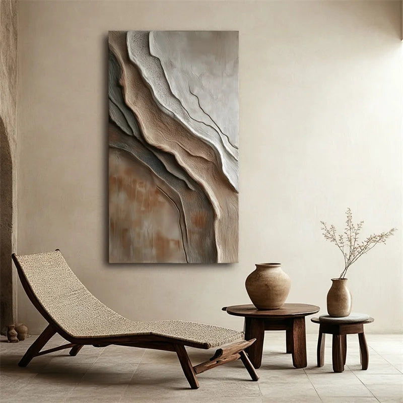 Multicolor Earth Layers Textured Depth - Artwallpainting