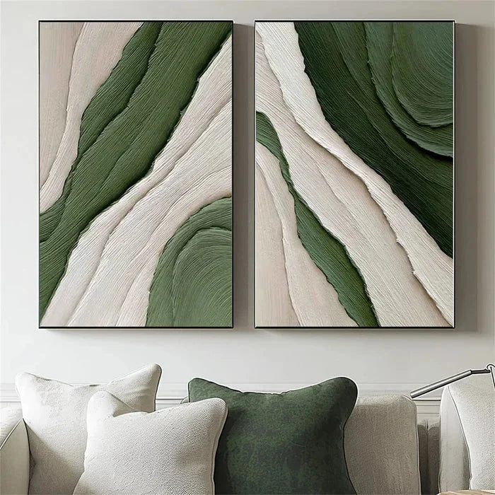 Multicolor Earth S Essence Abstract Art Set Of 2 - Artwallpainting