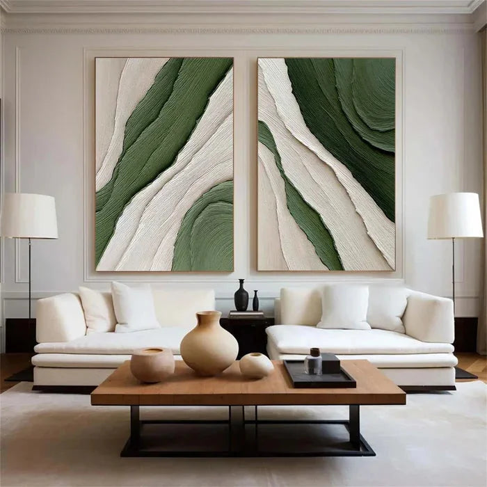 Multicolor Earth S Essence Abstract Art Set Of 2 - Artwallpainting