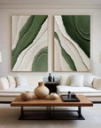 Multicolor Earth S Essence Abstract Art Set Of 2 - Artwallpainting