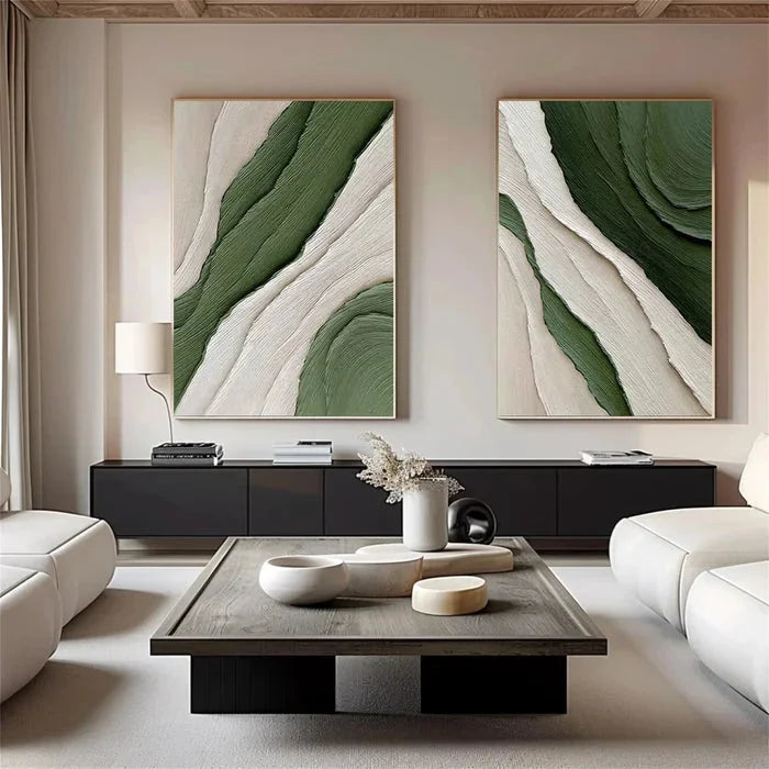 Multicolor Earth S Essence Abstract Art Set Of 2 - Artwallpainting