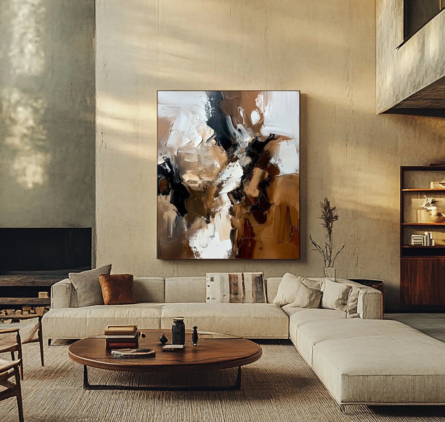 Multicolor Earthbound Abstraction Canvas Painting For Home Decoration - Artwallpainting