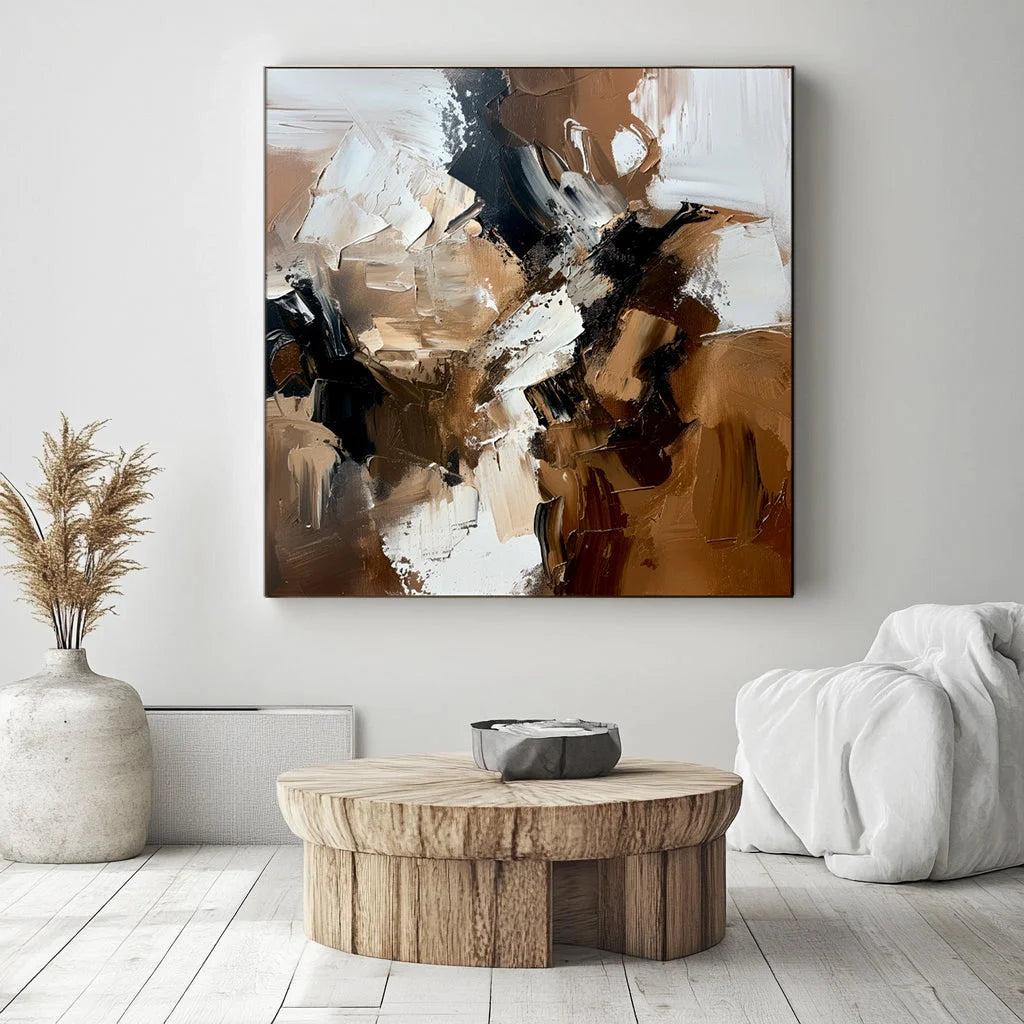 Multicolor Earthbound Abstraction Canvas Painting For Home Decoration - Artwallpainting