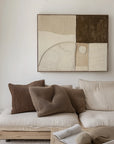Multicolor Earthbound Balance-Minimalist Geometric Arc Block Texture Abstract Wall Art - Artwallpainting