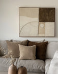 Multicolor Earthbound Balance-Minimalist Geometric Arc Block Texture Abstract Wall Art - Artwallpainting