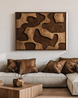 Multicolor Earthbound Flow - Texture Abstract Organic Flowing Oil Painting Wall Art - Artwallpainting