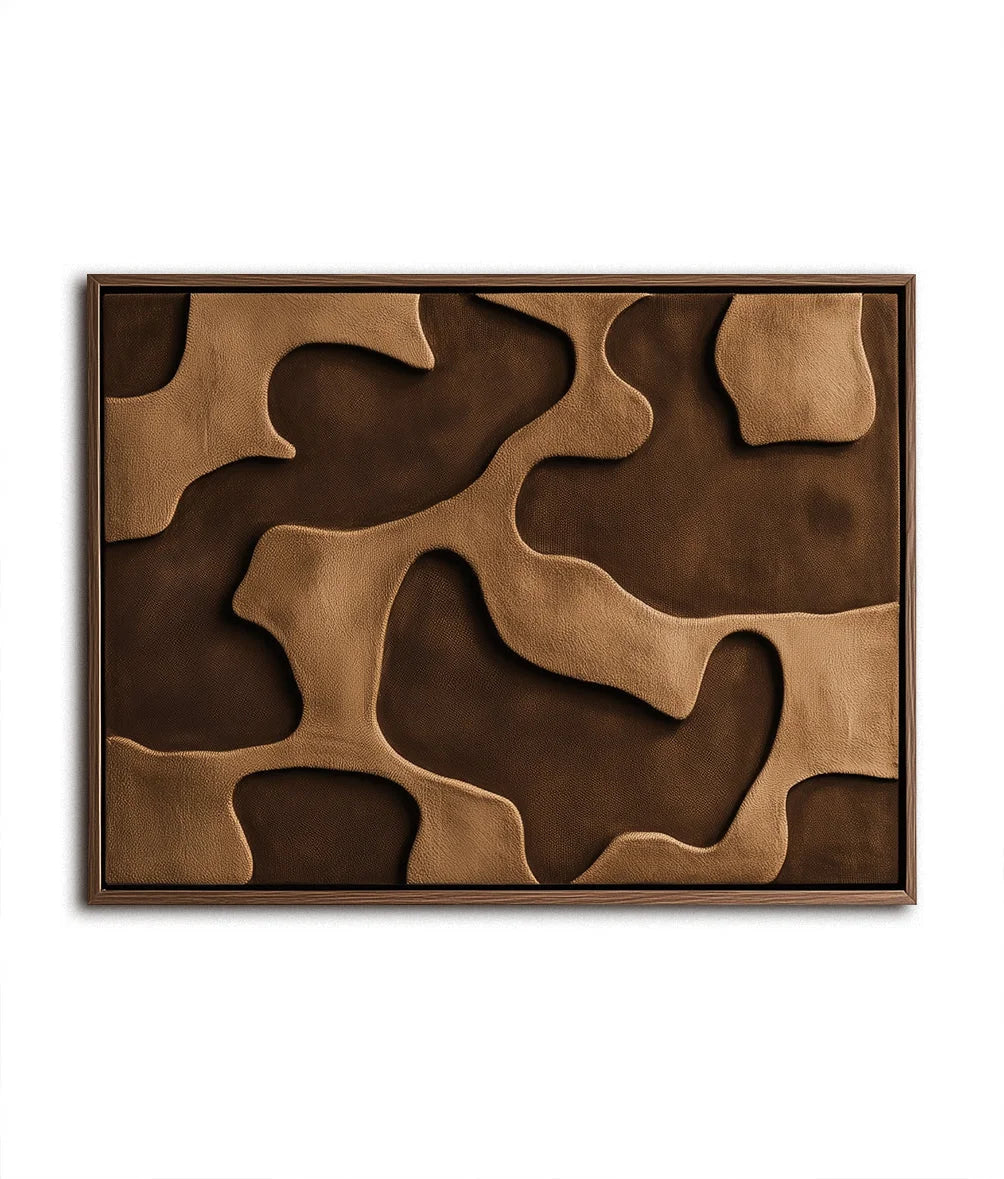 Multicolor Earthbound Flow - Texture Abstract Organic Flowing Oil Painting Wall Art - Artwallpainting
