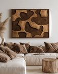 Multicolor Earthbound Flow - Texture Abstract Organic Flowing Oil Painting Wall Art - Artwallpainting