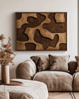 Multicolor Earthbound Flow - Texture Abstract Organic Flowing Oil Painting Wall Art - Artwallpainting