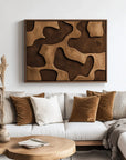 Multicolor Earthbound Flow - Texture Abstract Organic Flowing Oil Painting Wall Art - Artwallpainting